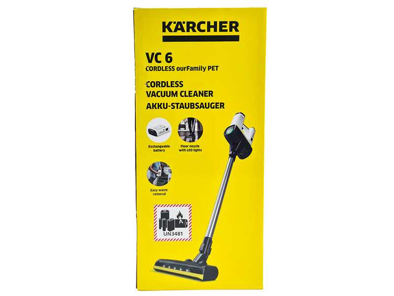 Karcher VC 6 Cordless ourFamily Pet - Scopa elettrica - 25.2 V - 2.5 Ah