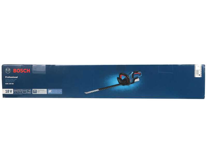 Bosch Professional GHE 18V-60 - Tagliasiepi a batteria 18V/4Ah - Lama da 60 cm