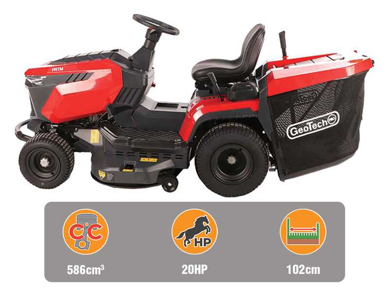 GeoTech Pro PRTM 200-1020 H-CM - Trattorino tagliaerba - Cambio idrostatico - Cesto di raccolta