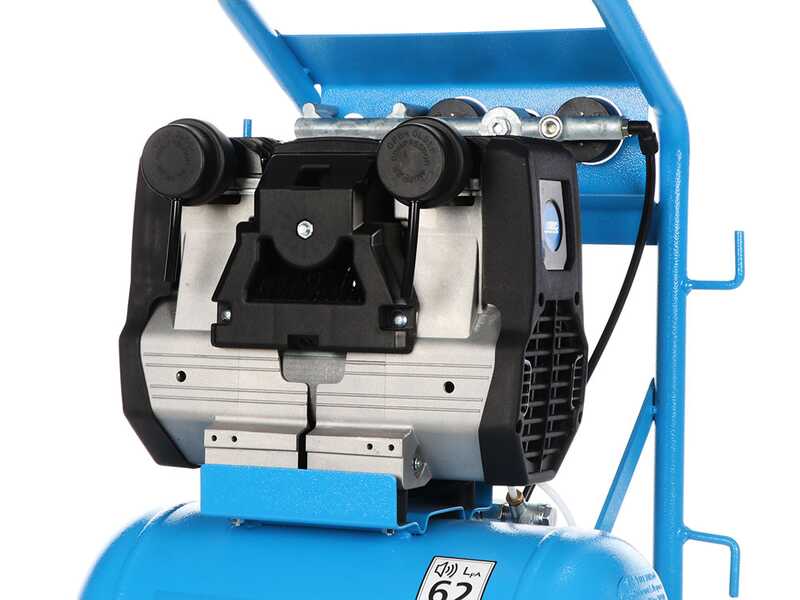 ABAC HOCKENHEIM QUIETE OS20 - Compressore aria elettrico monofase silenziato, oil-less - Motore 2 HP - 20 lt