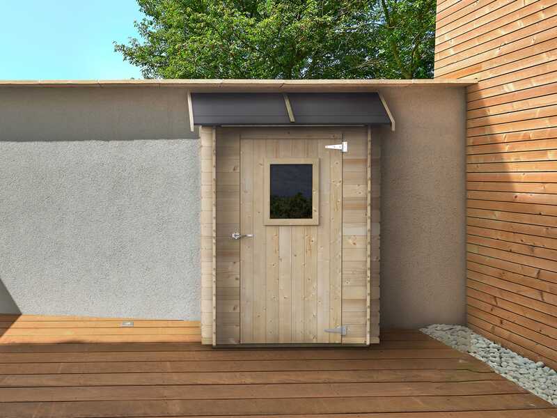 Alce Hobby 146x98 - Casetta da giardino in legno - Con finestra frontale - 146x98x197 cm
