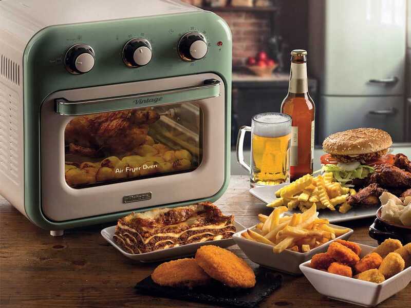 Ariete Vintage Verde - Friggitrice ad aria e forno elettrico 16L