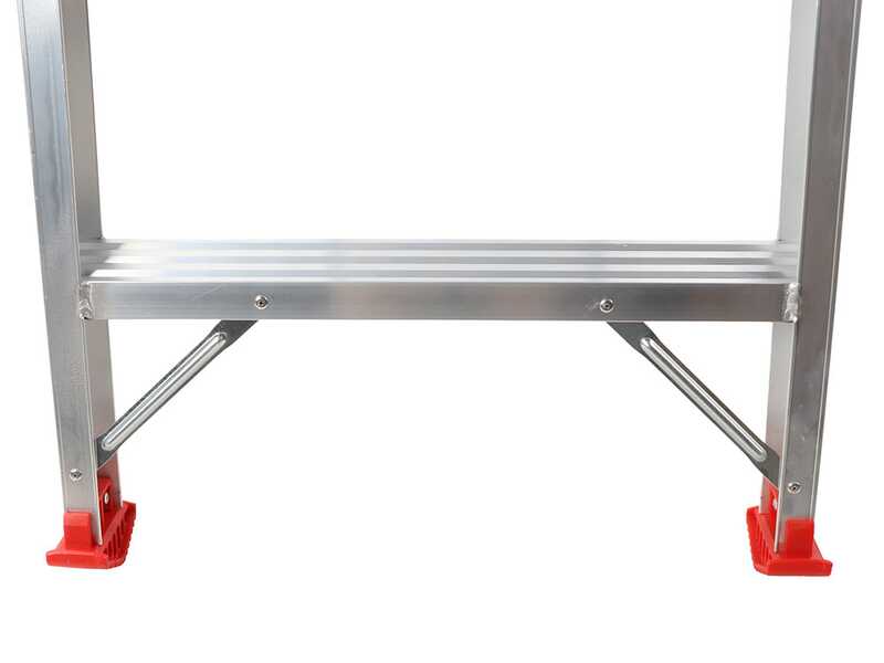Scala in alluminio doppia 1031, 2x9 gradini, 2.12 m - Altezza stimata operativa 3.12 m