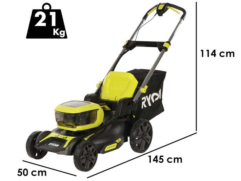 Ryobi RY18LMX46A-250 - Tagliaerba a batteria - 2x 18V/5Ah - Taglio 46 cm