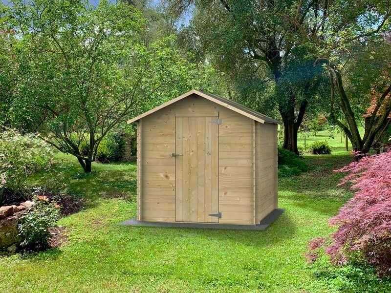 Alce Formia 178x218 - Casetta da giardino in legno - Con tetto a due falde - 178x218x188 cm