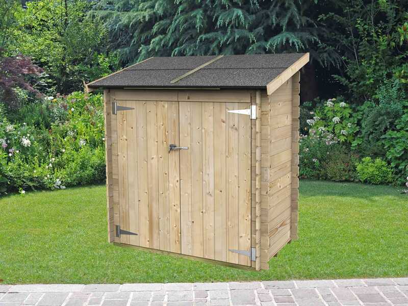 Alce Ambrogio 155x85 - Casetta da giardino in legno - Tetto monofalda - 155x85x165 cm