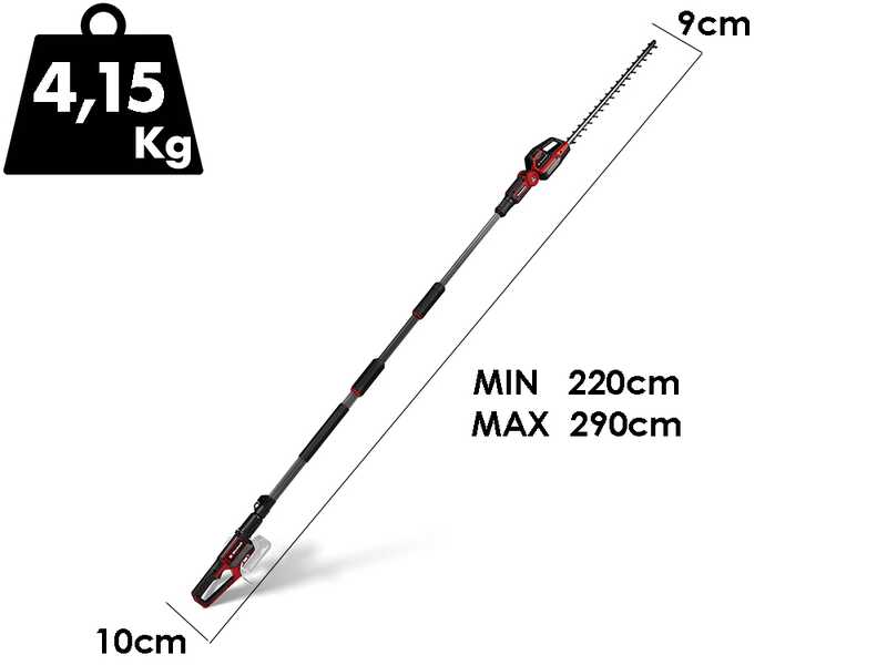 Einhell GP-HH 18/50 Li T BL-Solo - Tagliasiepi a batteria su asta telescopica - 18V - SENZA BATTERIE E CARICABATTERIE
