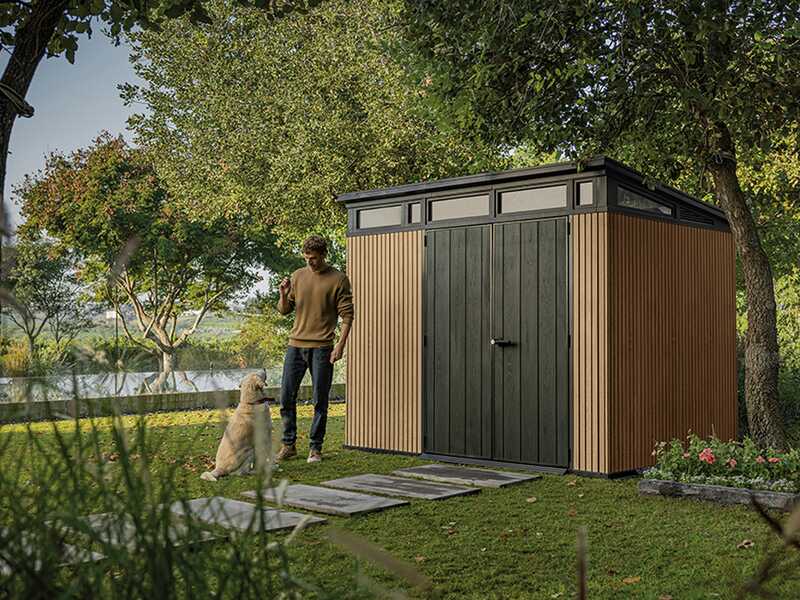 Keter Signature Venetian 9x7 - Casetta da giardino - Con porta doppia anta - 277x218x226 cm