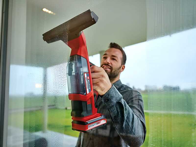 Einhell BRILLIANTO - Lavavetri a batteria - aspiragocce portatile - 18V/5.2Ah