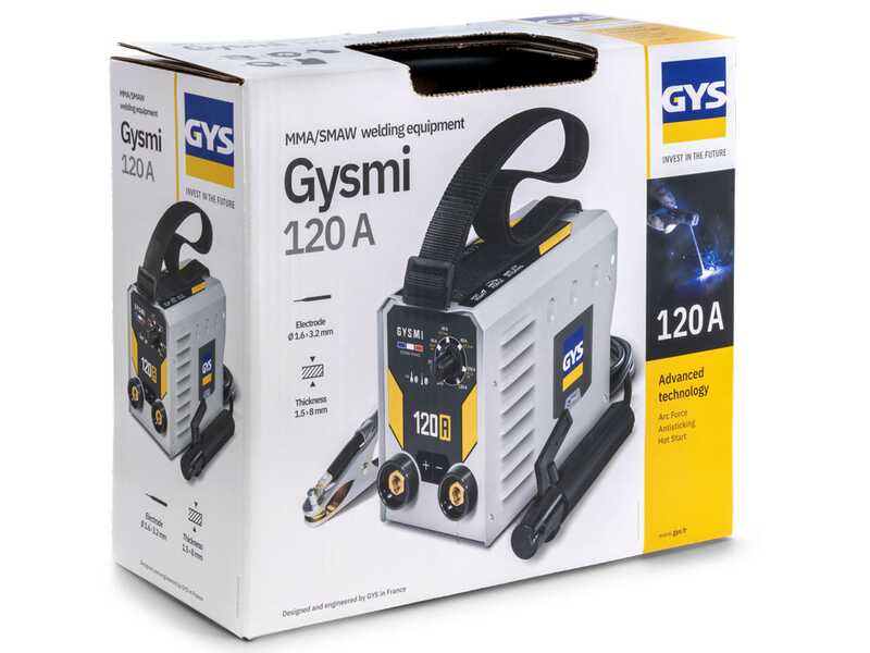 Gys Gysmi 120A - Saldatrice Inverter (MMA) - Kit valigetta - Corrente continua (DC)