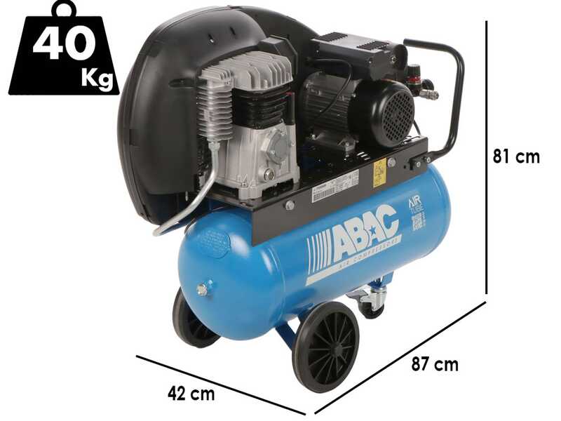 OUTLET - PICCOLI DIFETTI ESTETICI - ABAC EXT A29B 50 CM2 - Compressore aria elettrico monofase a cinghia - Motore 2 HP &ndash; 50 lt