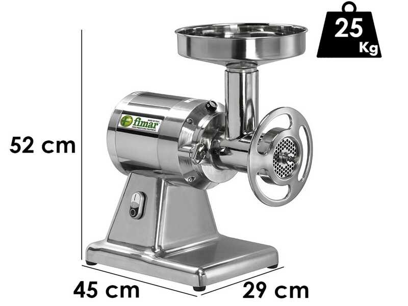 OUTLET - PICCOLI DIFETTI ESTETICI - Fimar TC22TE - Tritacarne elettrico - Corpo e gruppo di macinazione in alluminio - 230V