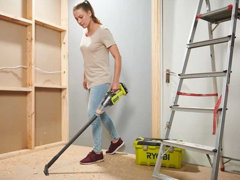 Ryobi RHV18F-0 - Aspirabriciole a batteria con prolunga - 18V - 2 Ah