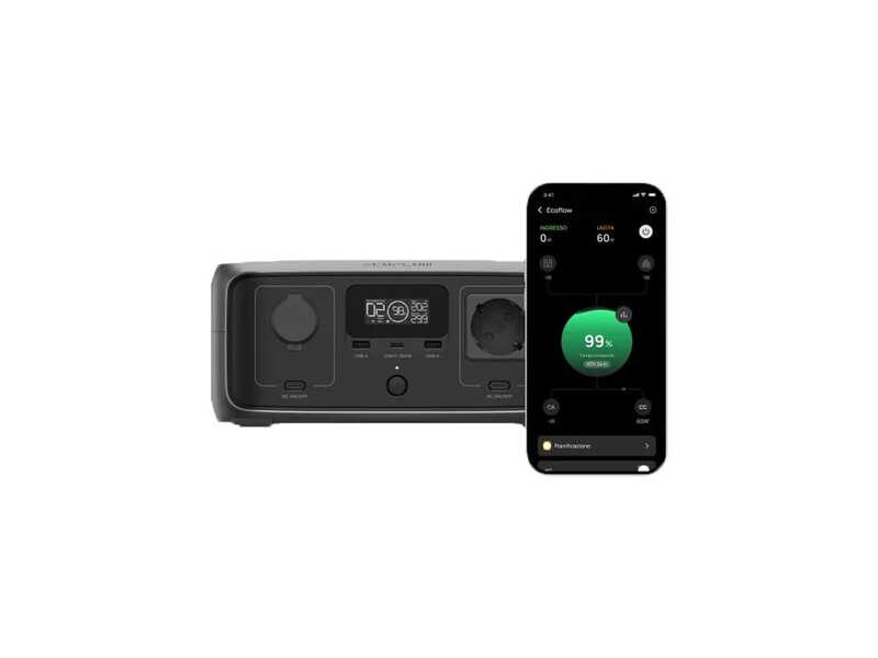 EcoFlow River 3 Max - Power Station Batteria Portatile - 600W - 572 Wh/22.4V