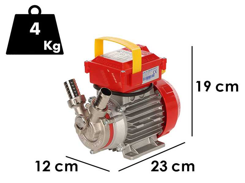 Rover Novax 20 By-Pass - Pompa elettrica da travaso in lega antiossidante - Monofase - 230 V