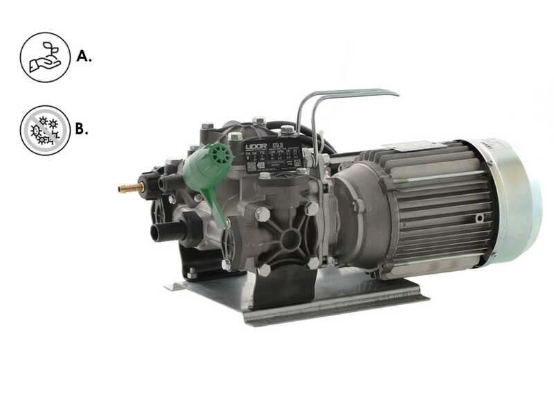 Kit motopompa elettrica da irrorazione con carrello - Udor Iota 20 hp1