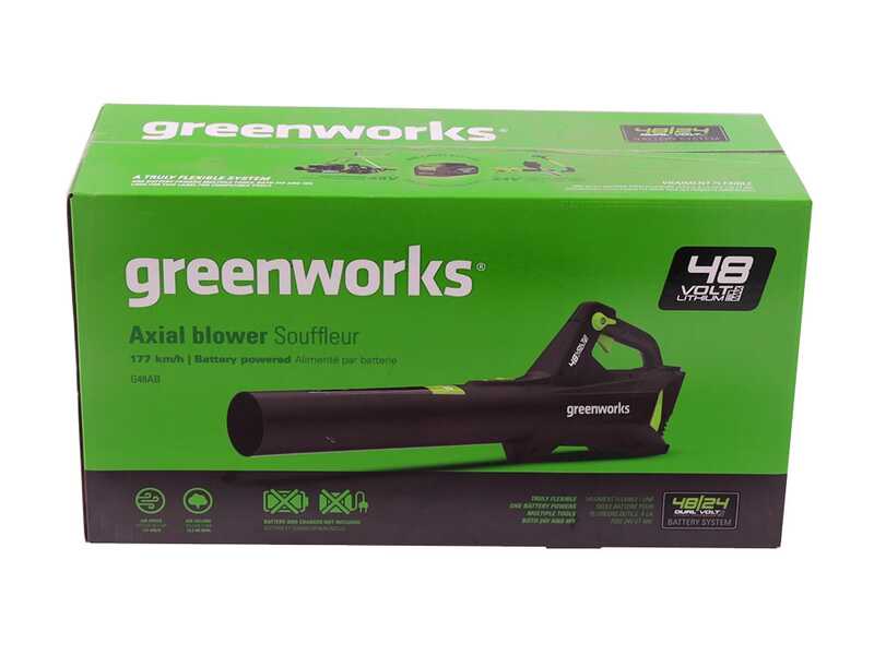 Greenworks G48AB - Soffiatore assiale a batteria 48V 4Ah