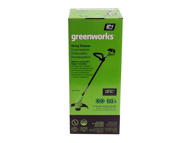 Greenworks G24ST25 - Tagliabordi a batteria - 24V 10Ah