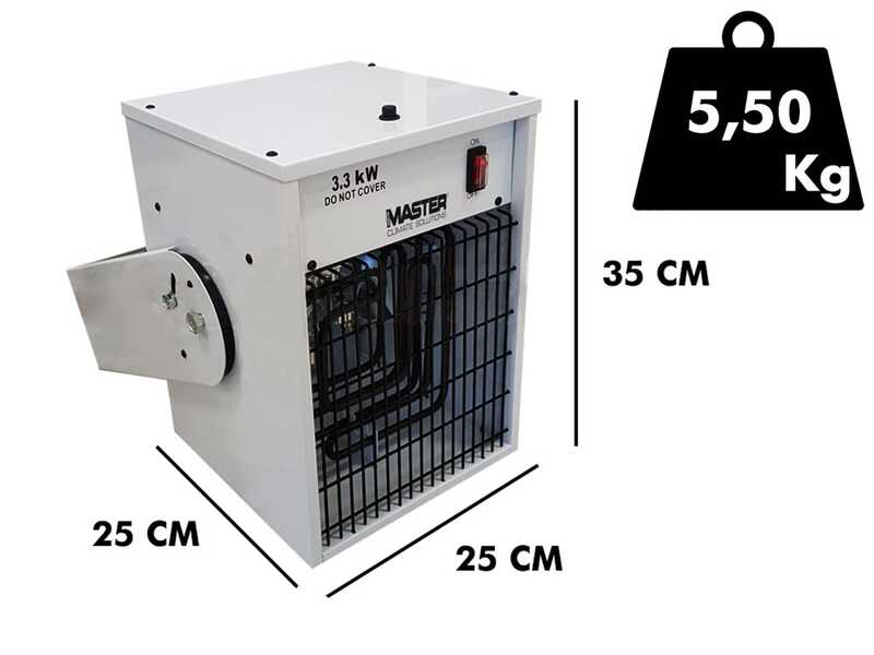 Master TR 3D - Generatore di aria calda elettrico con ventilatore - 3.3 kw - Unit&agrave; di controllo remota