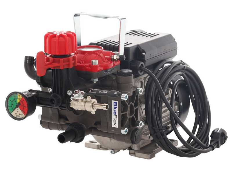 Kit motopompa elettrica da irrorazione con carrello - Comet MTP MC8 EL MNF - Per prodotti chimici e acidi