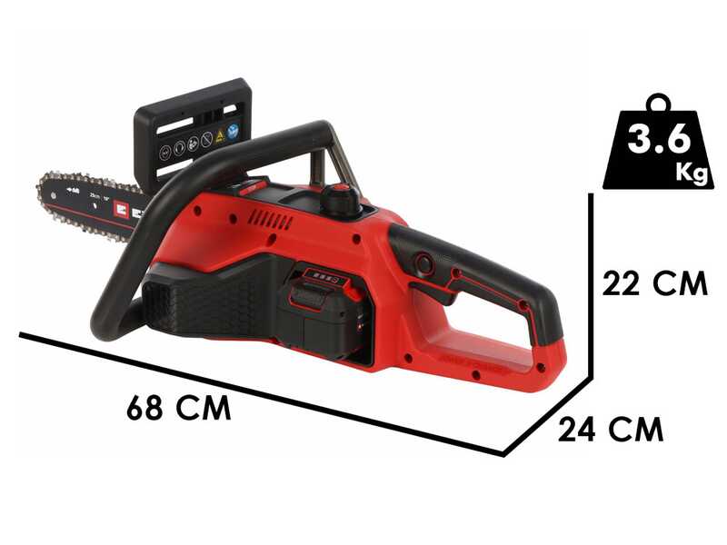 Einhell GE-LC 18/25 Li BL-Solo - Elettrosega a batteria - 5.2Ah 18V