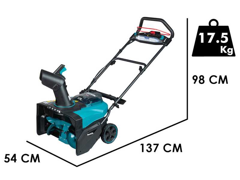 Makita SN001GZ - Spazzaneve a batteria - 2x 40V 4Ah