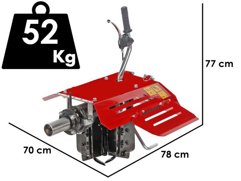 Aratro rotativo reversibile - per motocoltivatore minimo 8 HP