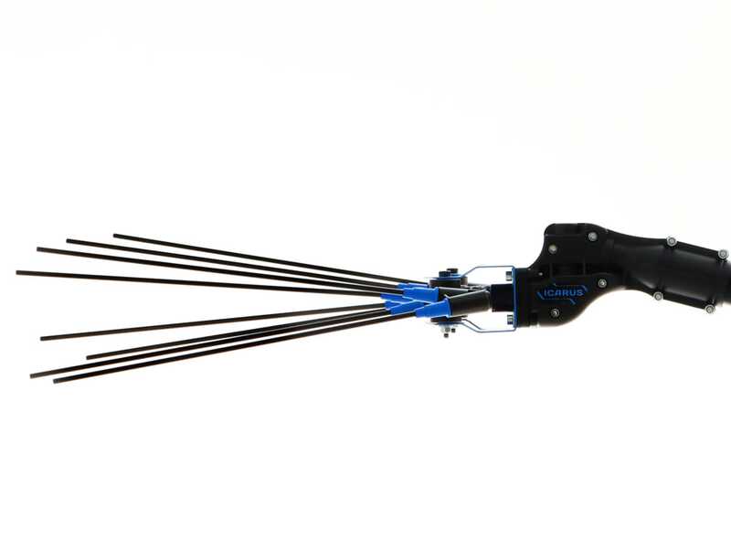 Campagnola Icarus V1 58 - Asta in carbonio da 230 cm -  Abbacchiatore elettrico - Batteria a zaino inclusa