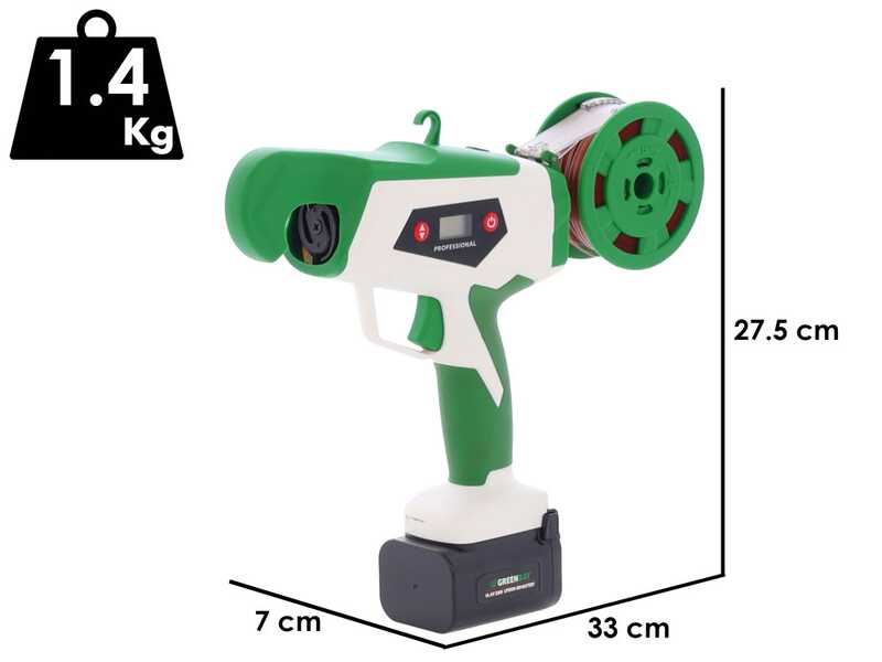 GreenBay TopTie 860 - Legatrice per vigneto a batteria - 2 x 14.4V 2Ah