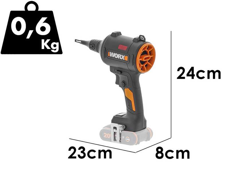 Worx Nitro WX099 - Compressore a batteria portatile - 20 V / 4 Ah