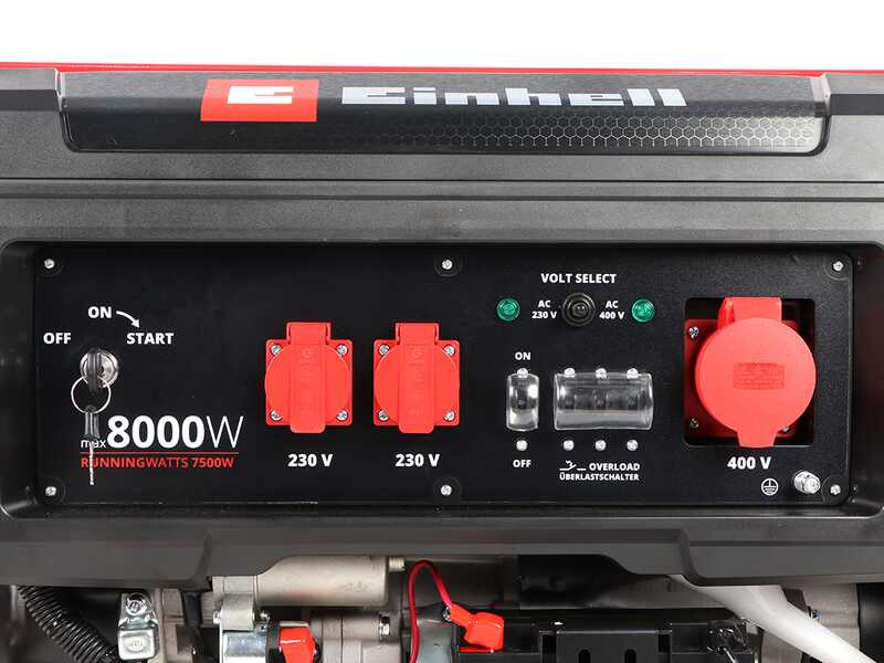 OUTLET - PICCOLI DIFETTI ESTETICI - Einhell TC-PG 8000 - Generatore di corrente a benzina - AVR - 8.0 kW - Continua 7.5 kW Trifase