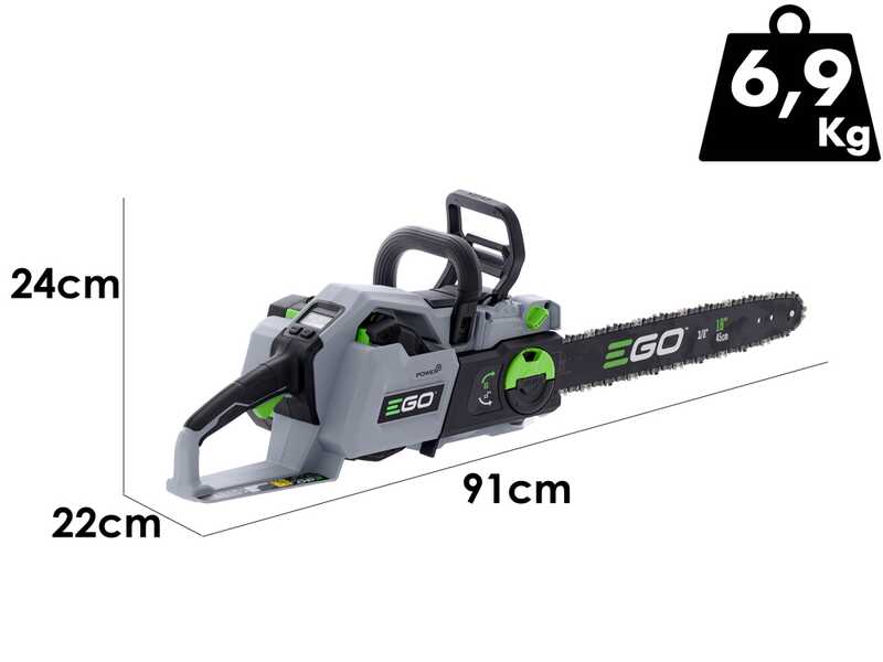 EGO CS1814E - Motosega a batteria 56V 5Ah - Lama da 45cm