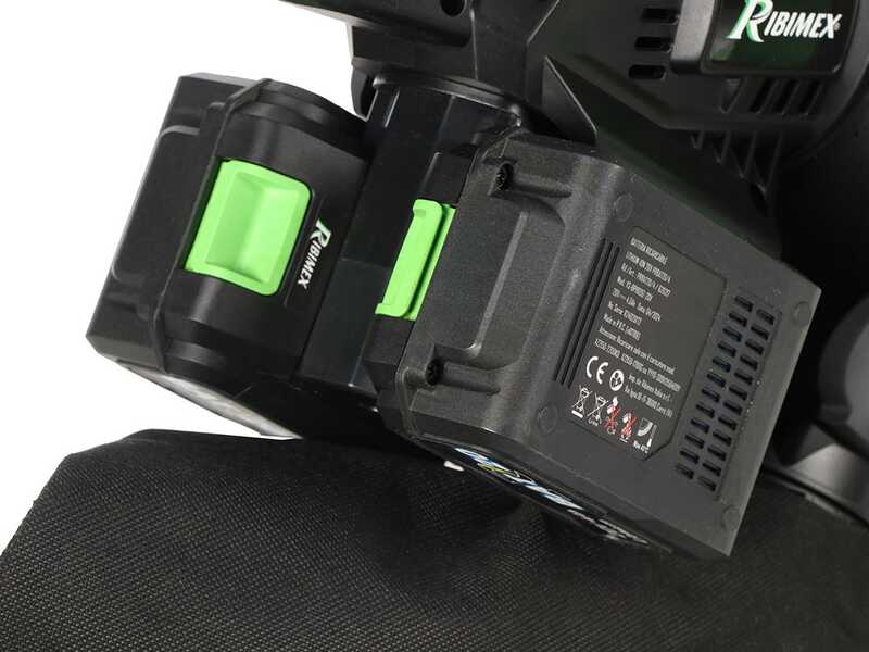 Ribimex PRBAT20-ASB1SB - Soffiatore aspiratore a batteria 40V 4Ah