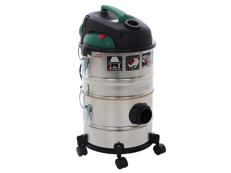 Lavor Ashley Kombo 4 in 1 - Bidone aspiratutto multifunzione - Fusto Inox 14+14 lt - 1200 W