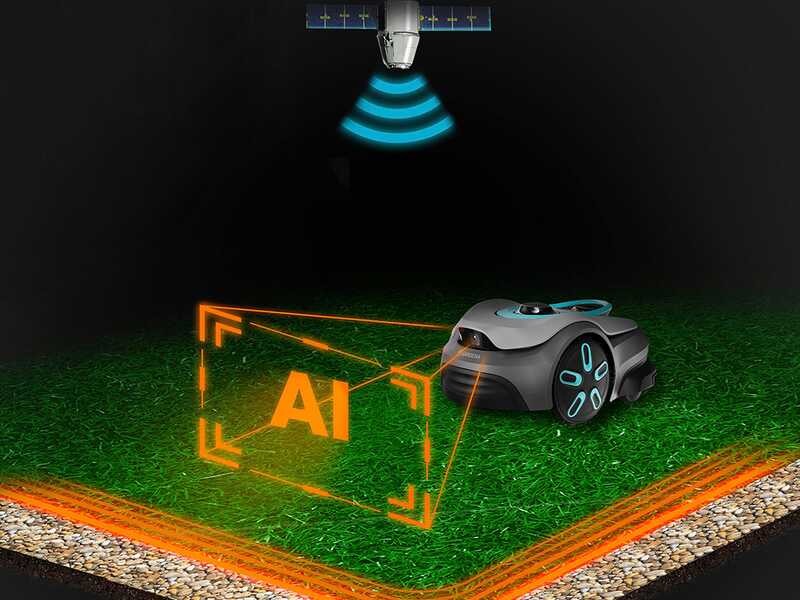 Gardena Smart SILENO Sense 600 - Robot tagliaerba - Gestione con Gardena Smart App - Senza impianto