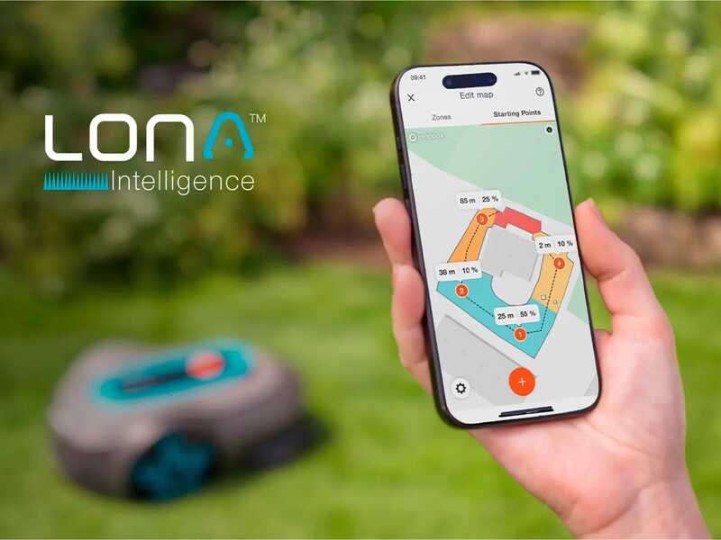 Gardena Smart SILENO Sense 600 - Robot tagliaerba - Gestione con Gardena Smart App - Senza impianto
