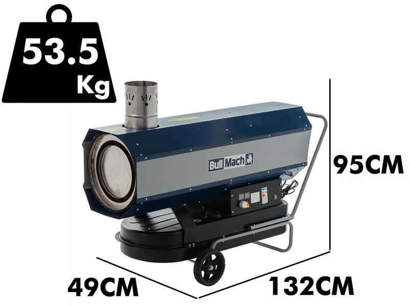 OUTLET - UTILIZZATO PER PROVA - BullMach BM-IDH 80 - Generatore di aria calda diesel 80kW - A combusione indiretta