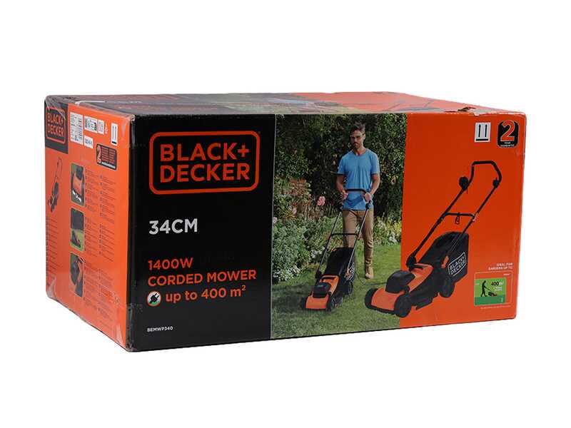 Black &amp; Decker BEMWP340-QS - Tagliaerba elettrico - 1400 W - Taglio 34 cm
