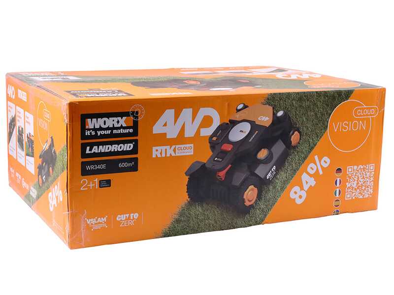Worx Landroid Vision Cloud WR340E - Robot Tagliaerba 4WD - Senza impianto - Cut-to-Zero incluso