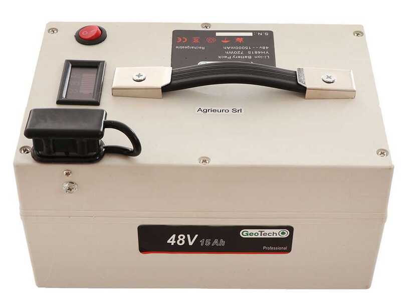 OUTLET - DIFETTI ESTETICI - GeoTech-Pro E-Truck 600 - Carriola a rimorchio elettrica a batteria 48V 15Ah