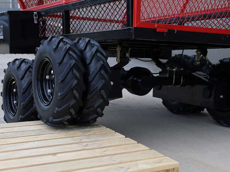 OUTLET - DIFETTI ESTETICI - GeoTech-Pro E-Truck 600 - Carriola a rimorchio elettrica a batteria 48V 15Ah