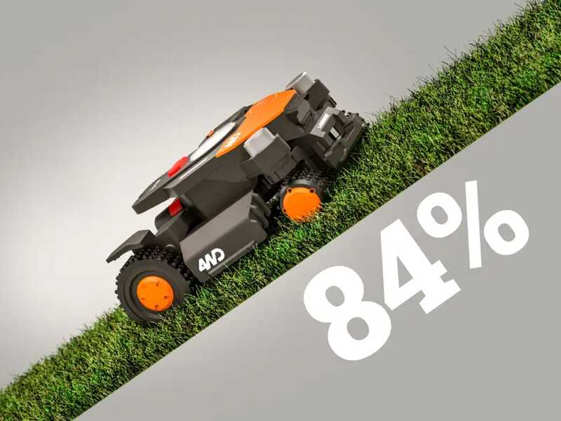 Worx Landroid Vision Cloud WR342E - Robot Tagliaerba 4WD - Senza impianto - Garage incluso