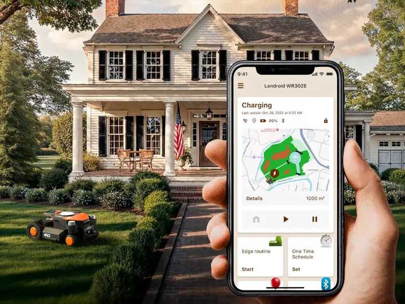 Worx Landroid Vision Cloud WR340E - Robot Tagliaerba 4WD - Senza impianto - Garage incluso