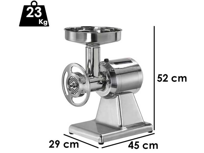 OUTLET - PICCOLI DIFETTI ESTETICI - Fimar TC22SN - Tritacarne elettrico - Gruppo macinazione in alluminio -  230V