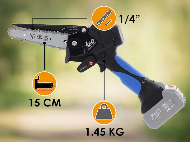 Vesco X180 - Potatore a batteria manuale - SENZA BATTERIE E CARICABATTERIE