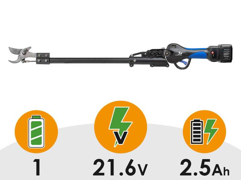 VESCO X37AF - Forbice elettrica su asta a batteria - 90 cm - SENZA BATTERIE E CARICABATTERIE