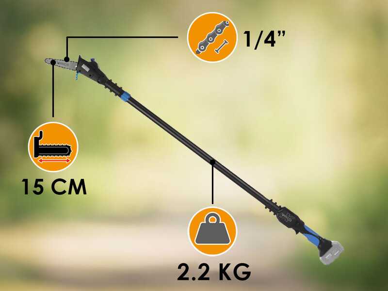 Vesco X180AT - Potatore a batteria su asta telescopica - 180-270 cm - 36V - SENZA BATTERIE E CARICABATTERIE