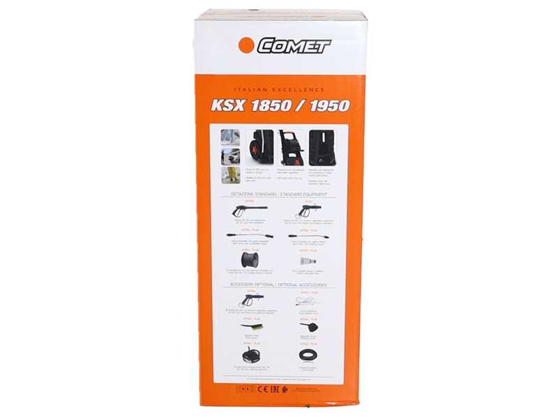 Comet KSX 1950 Gold Plus - Idropulitrice e avvolgi tubo - 180 bar max - 564 lt/h
