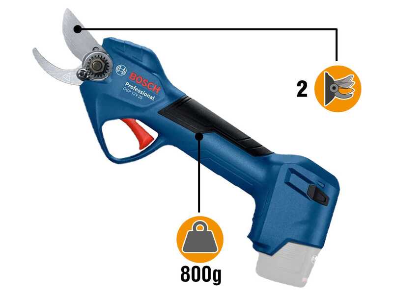 Bosch Professional GGP 12V‑25 - Forbice elettrica da potatura - SENZA BATTERIA E CARICABATTERIA