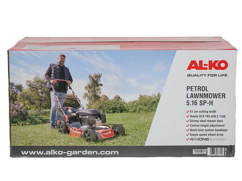 Al-Ko Easy 5.16 SP-H - Tagliaerba a scoppio trazionato - 4 in 1 - Motore Honda GCVx 145